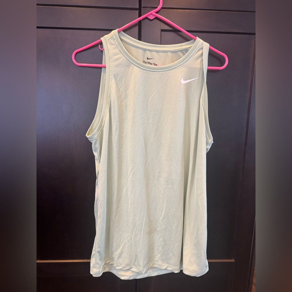 Nike Women's dri-fit Light green Tank Top